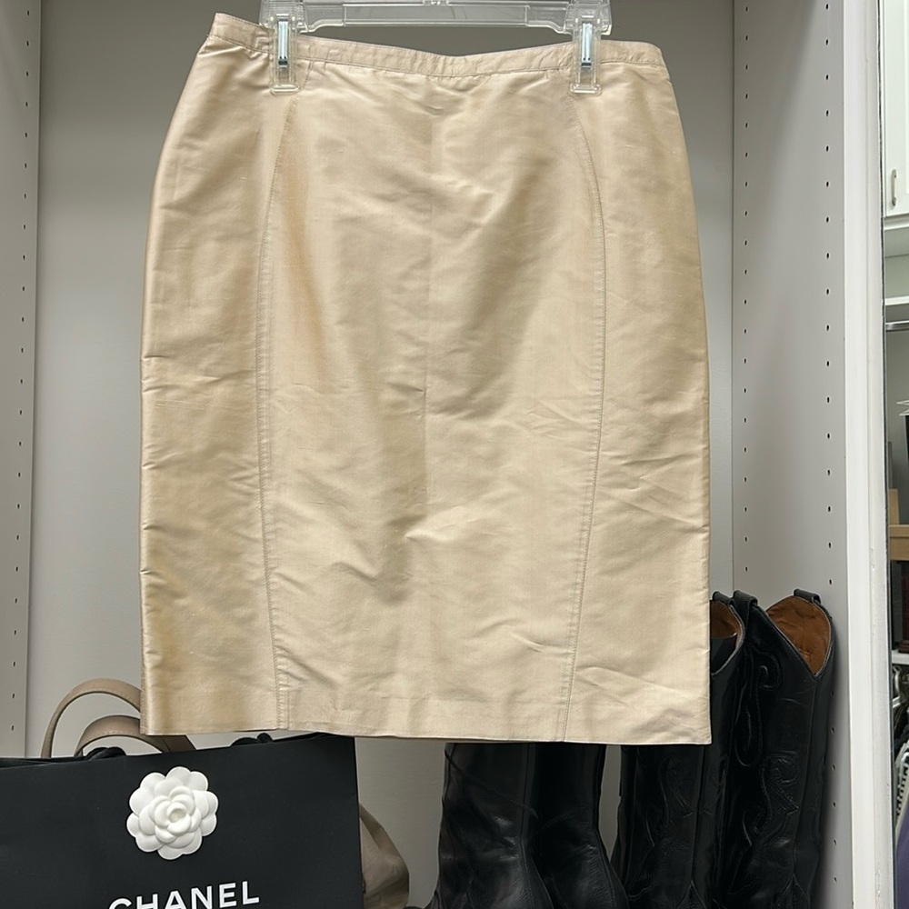 ARMANI COLLEZIONI (COLLECTION) SILK PENCIL SKIRT 8
